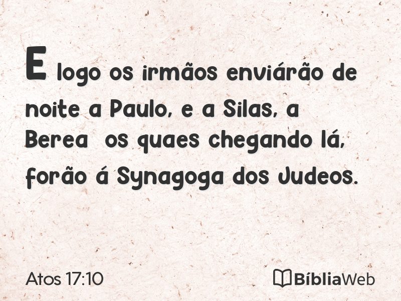 Atos 17:10 em imagem para compartilhar