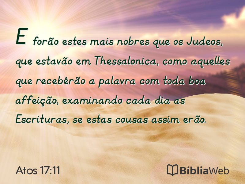 Atos 17:11 em imagem para compartilhar