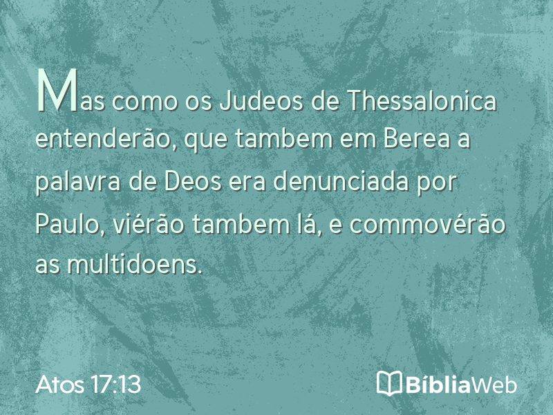 Atos 17:13 em imagem para compartilhar