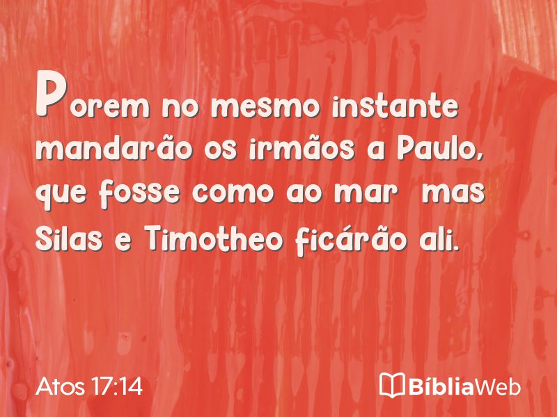 Atos 17:14 em imagem para compartilhar