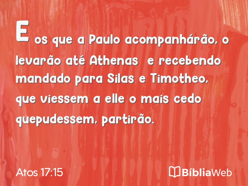 Atos 17:15 em imagem para compartilhar