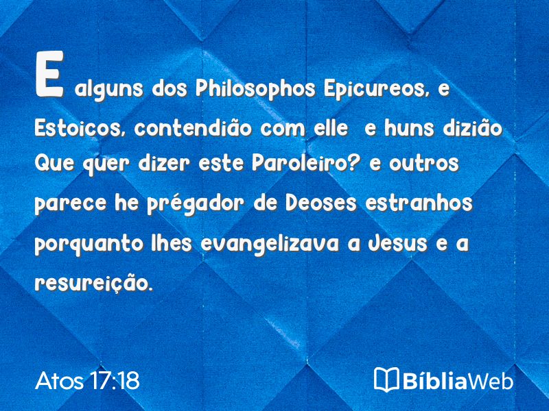 Atos 17:18 em imagem para compartilhar