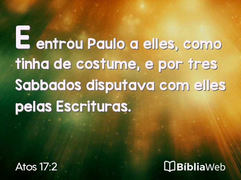 Atos 17:2 em imagem para compartilhar