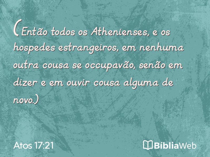 Atos 17:21 em imagem para compartilhar