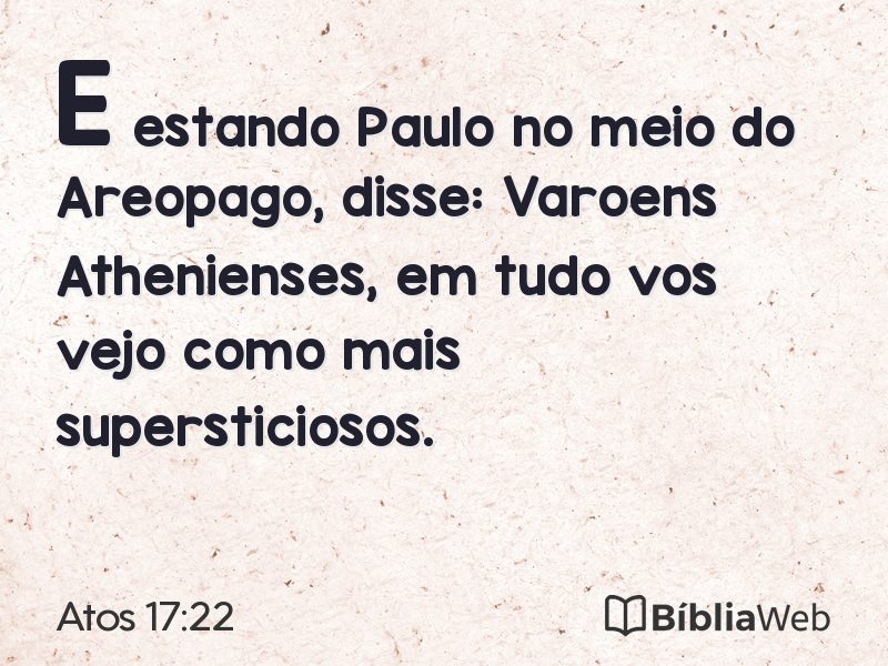 Atos 17:22 em imagem para compartilhar