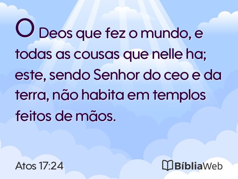 Atos 17:24 em imagem para compartilhar