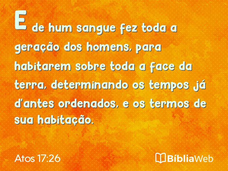 Atos 17:26 em imagem para compartilhar