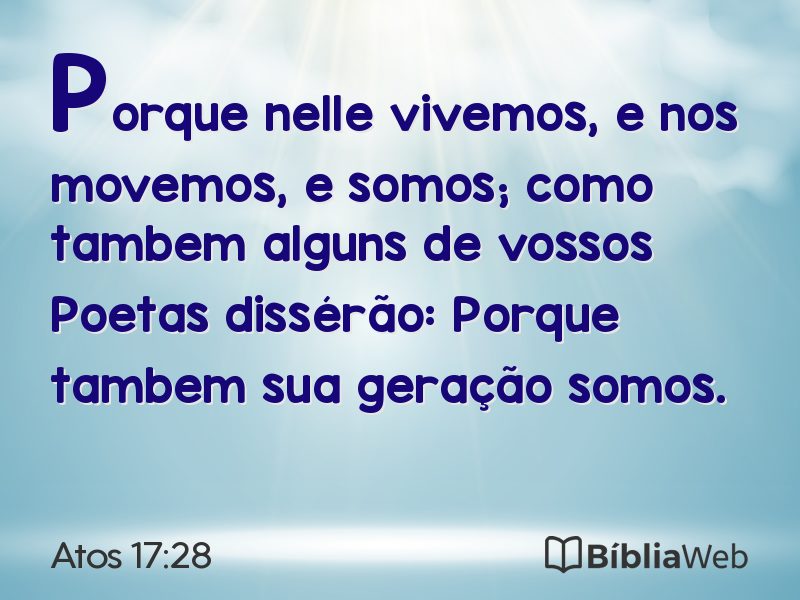 Atos 17:28 em imagem para compartilhar
