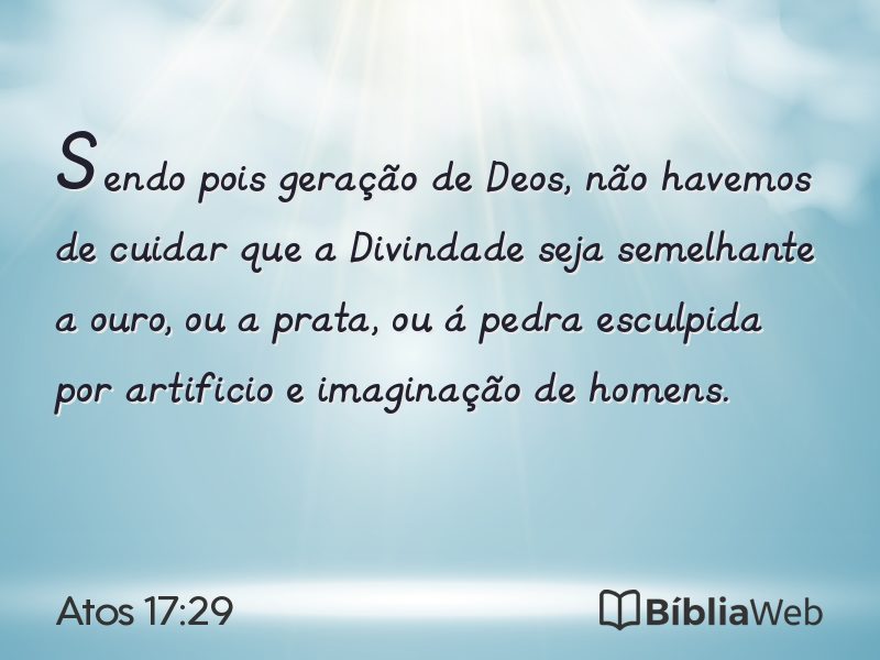 Atos 17:29 em imagem para compartilhar