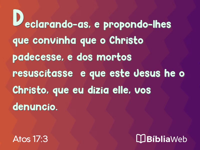 Atos 17:3 em imagem para compartilhar