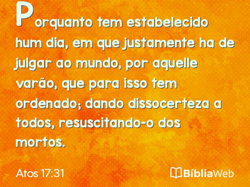 Atos 17:31 em imagem para compartilhar