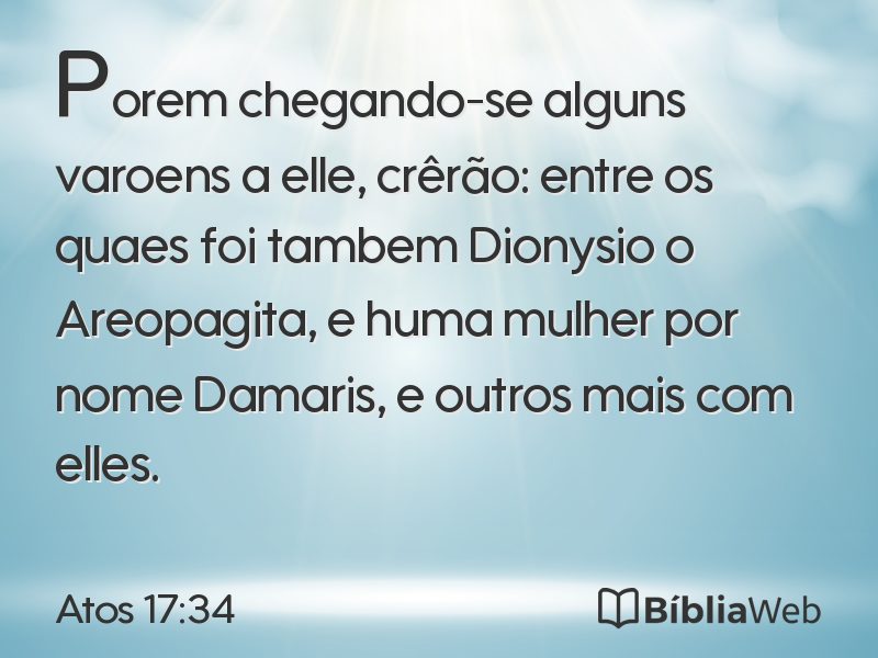 Atos 17:34 em imagem para compartilhar