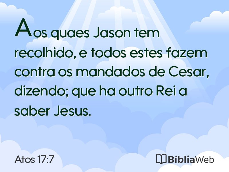 Atos 17:7 em imagem para compartilhar