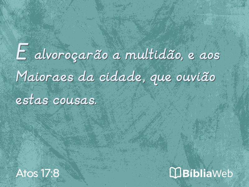 Atos 17:8 em imagem para compartilhar