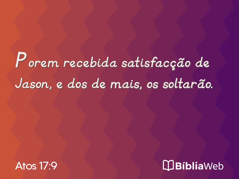 Atos 17:9 em imagem para compartilhar