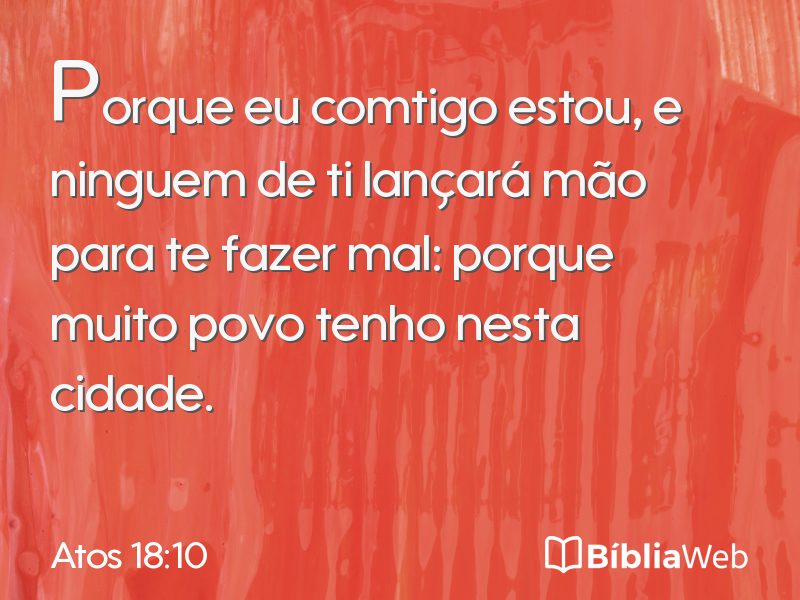Atos 18:10 em imagem para compartilhar