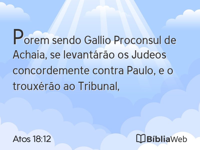 Atos 18:12 em imagem para compartilhar