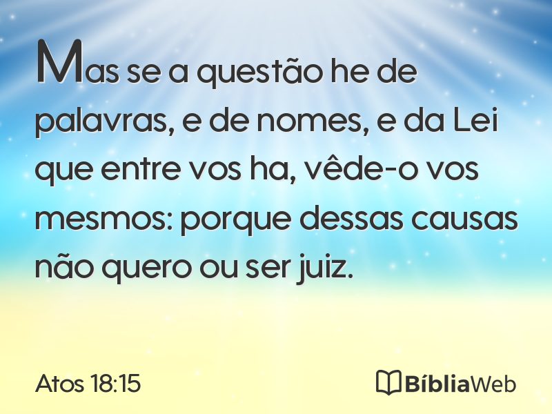 Atos 18:15 em imagem para compartilhar
