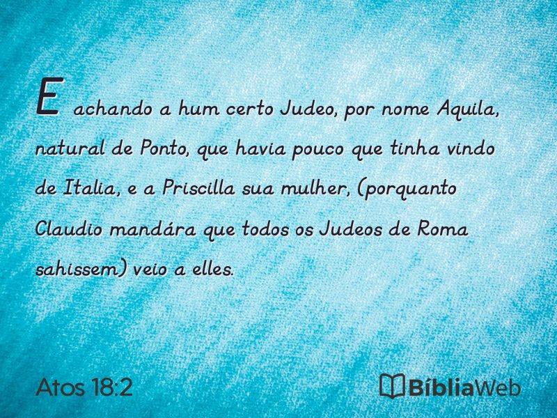 Atos 18:2 em imagem para compartilhar