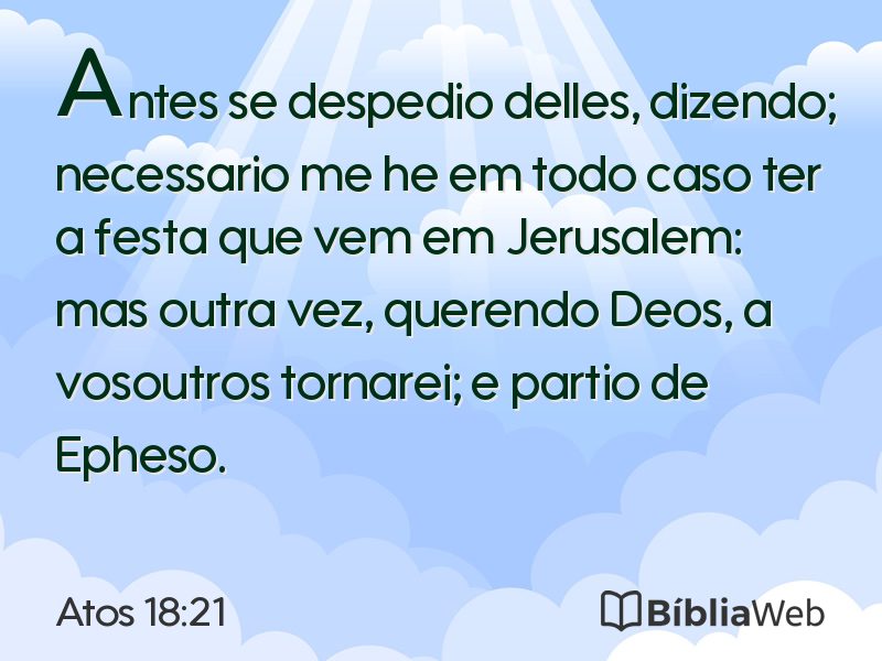 Atos 18:21 em imagem para compartilhar