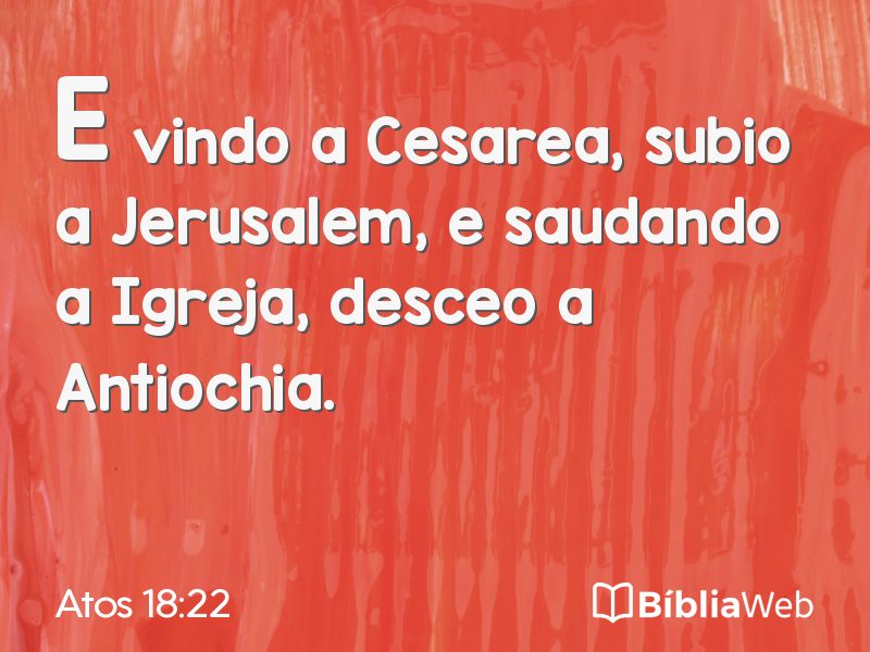 Atos 18:22 em imagem para compartilhar