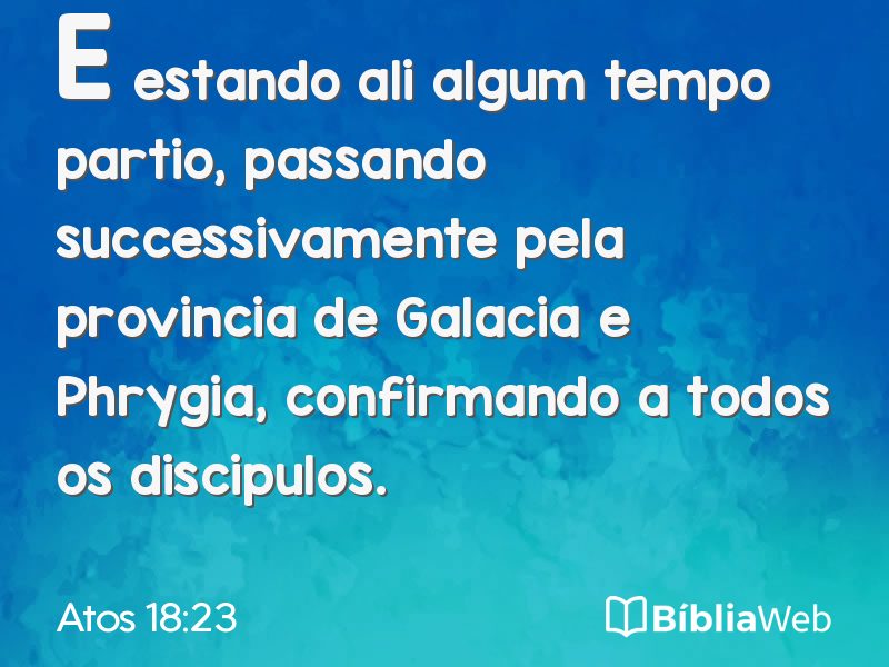 Atos 18:23 em imagem para compartilhar