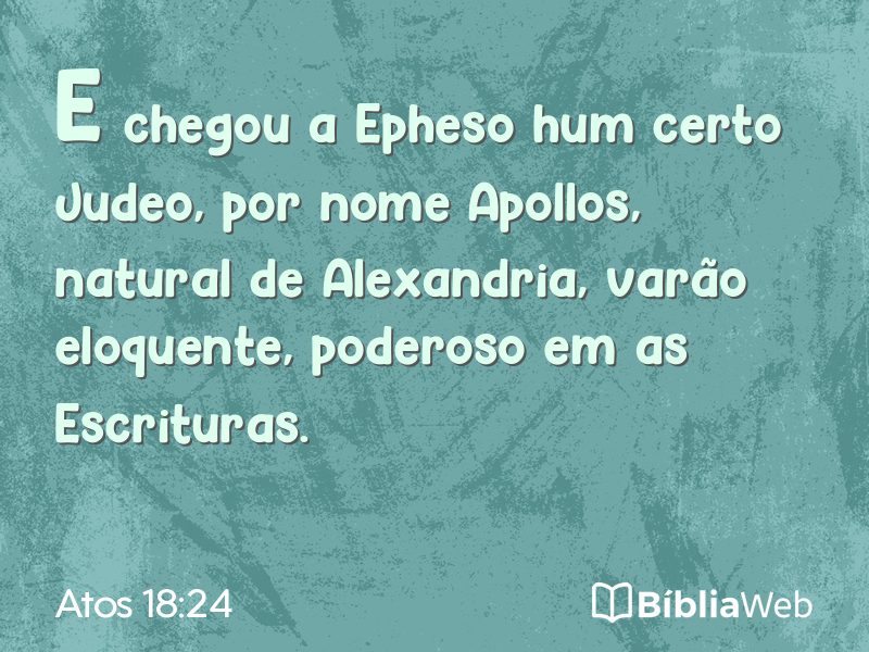 Atos 18:24 em imagem para compartilhar