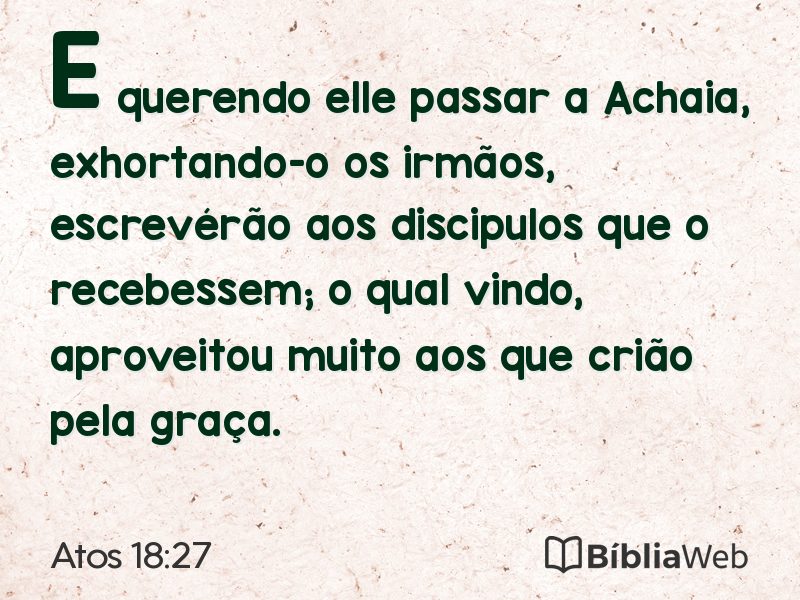Atos 18:27 em imagem para compartilhar