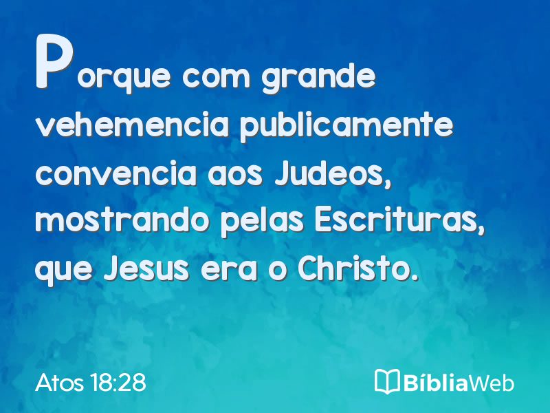 Atos 18:28 em imagem para compartilhar
