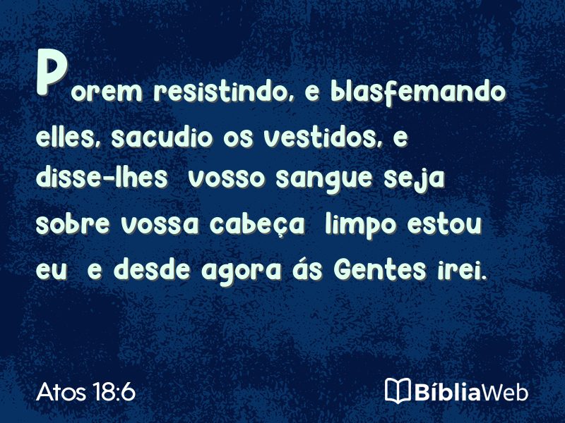 Atos 18:6 em imagem para compartilhar
