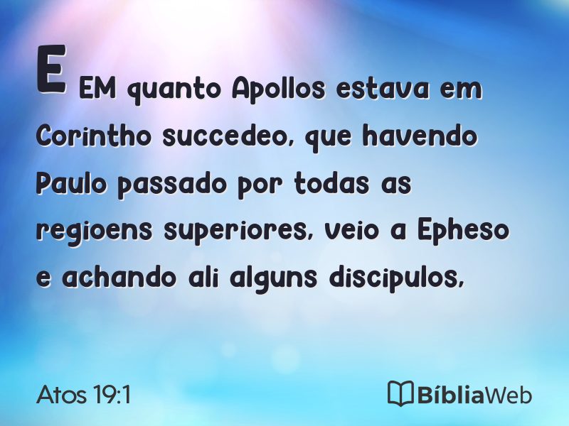 Atos 19:1 em imagem para compartilhar