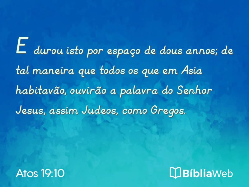 Atos 19:10 em imagem para compartilhar