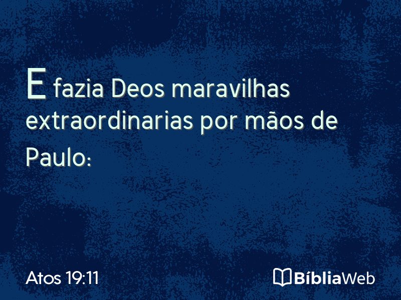 Atos 19:11 em imagem para compartilhar