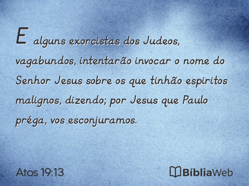 Atos 19:13 em imagem para compartilhar