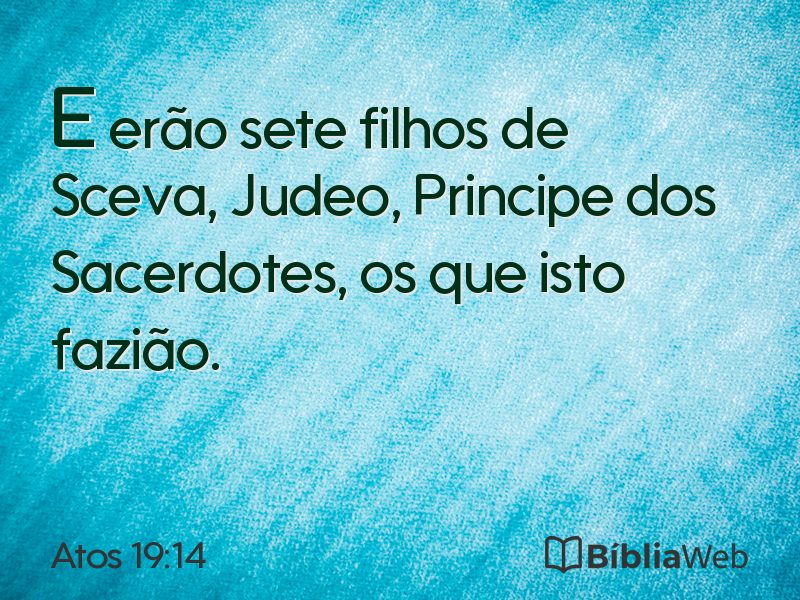 Atos 19:14 em imagem para compartilhar