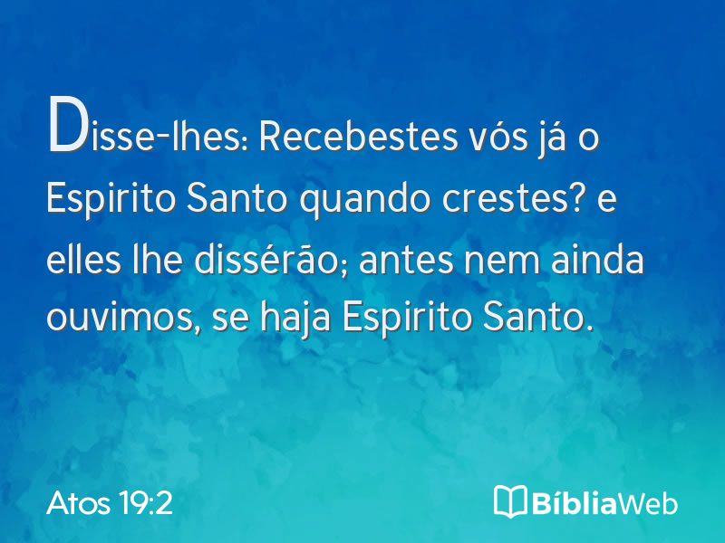 Atos 19:2 em imagem para compartilhar