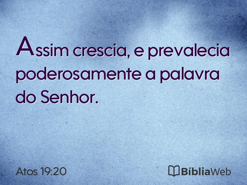 Atos 19:20 em imagem para compartilhar