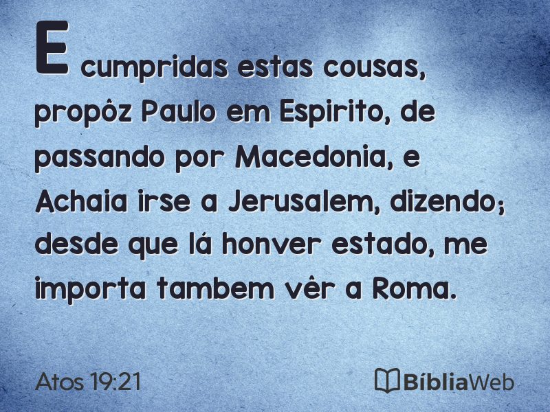 Atos 19:21 em imagem para compartilhar