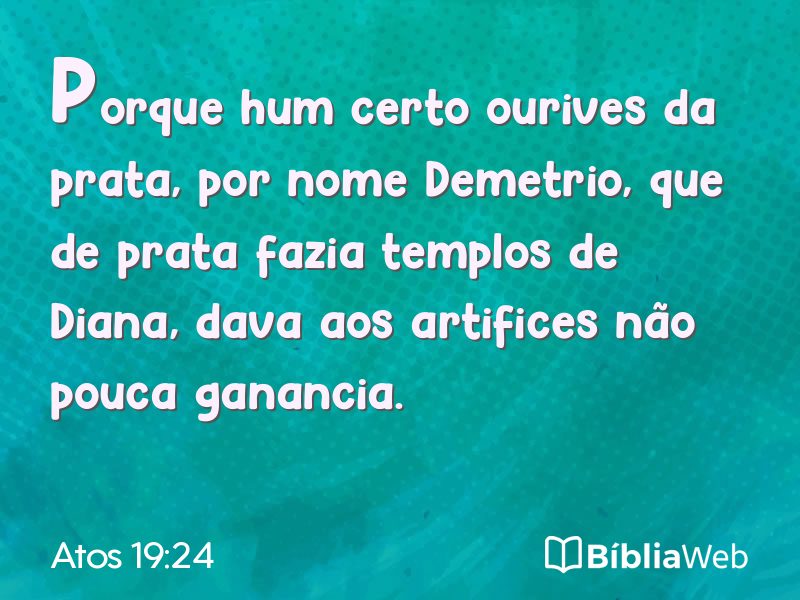 Atos 19:24 em imagem para compartilhar