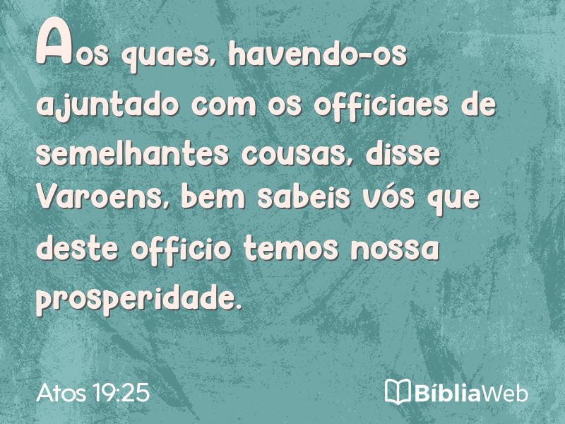 Atos 19:25 em imagem para compartilhar