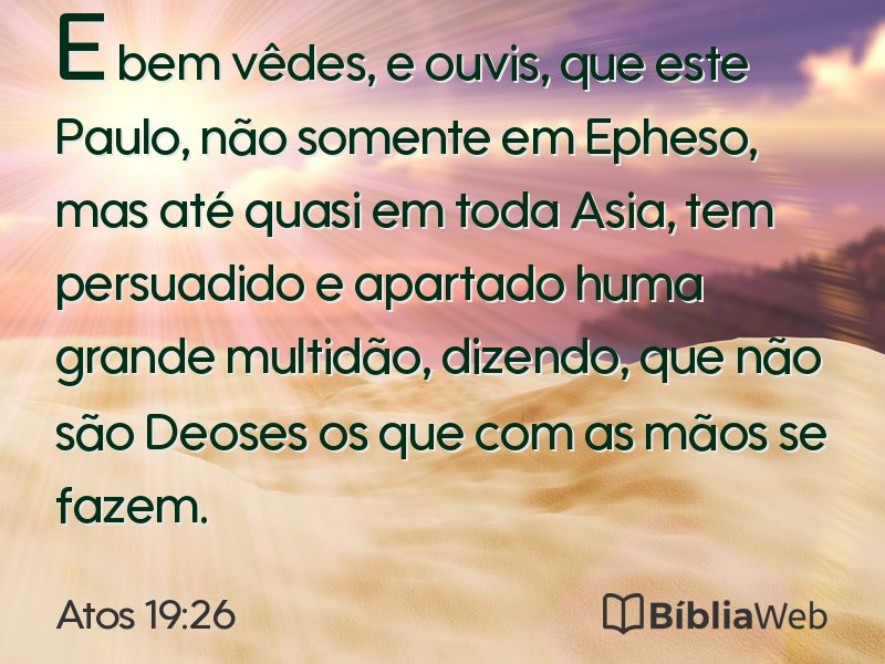 Atos 19:26 em imagem para compartilhar