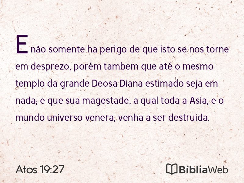 Atos 19:27 em imagem para compartilhar