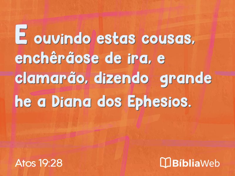 Atos 19:28 em imagem para compartilhar