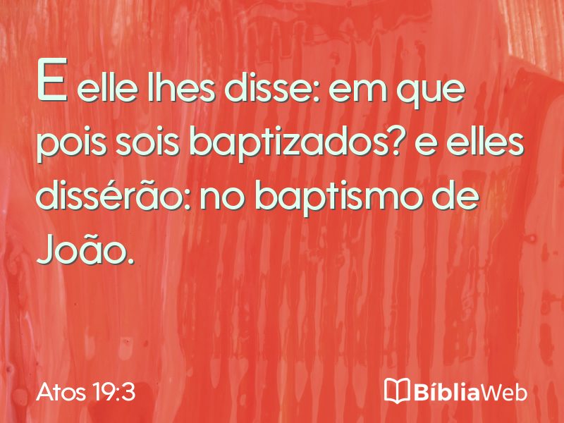 Atos 19:3 em imagem para compartilhar
