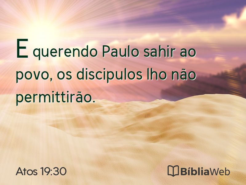 Atos 19:30 em imagem para compartilhar