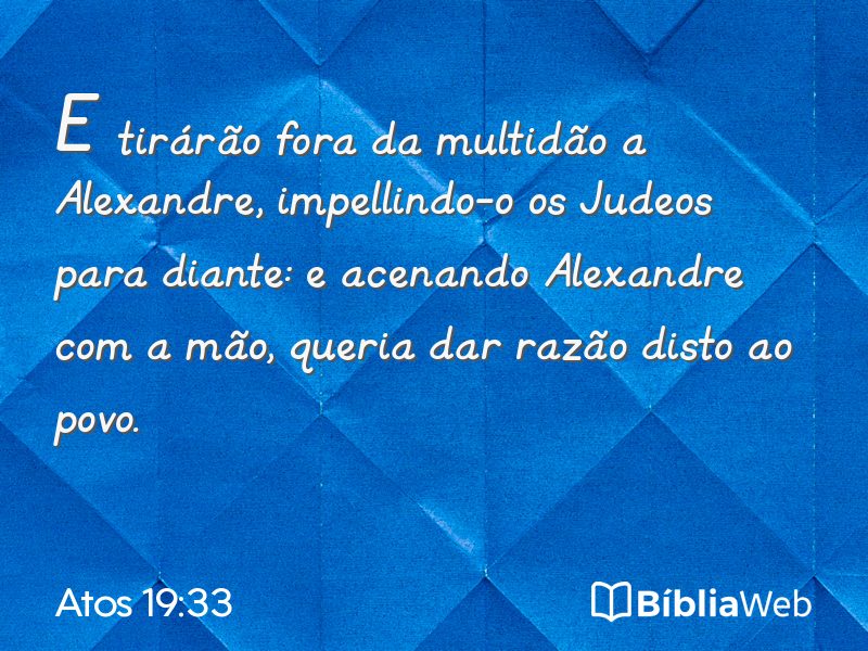 Atos 19:33 em imagem para compartilhar