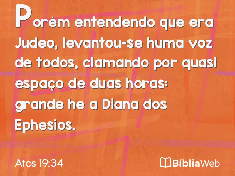 Atos 19:34 em imagem para compartilhar