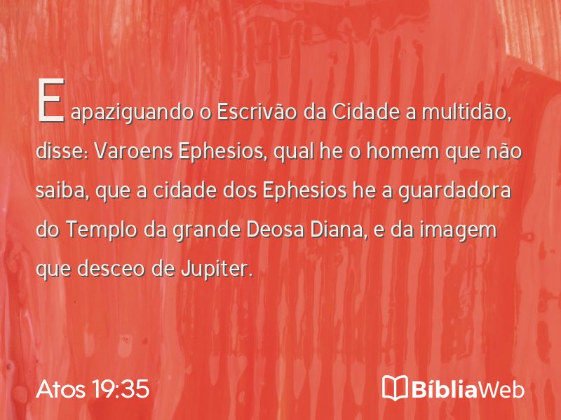 Atos 19:35 em imagem para compartilhar