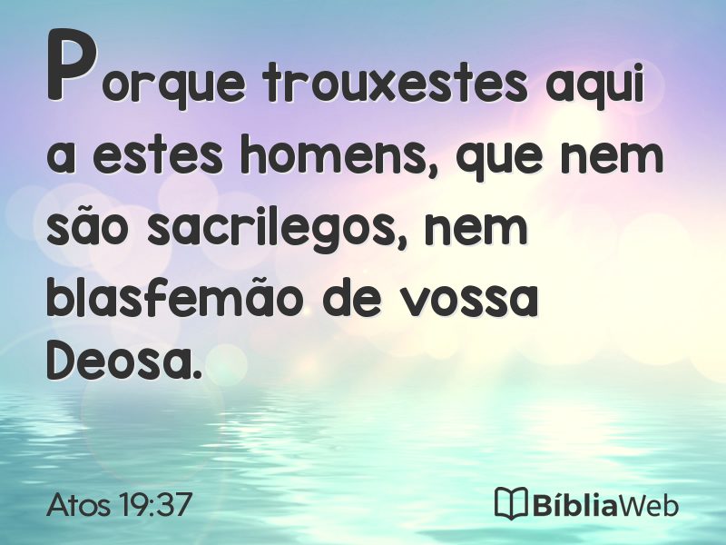 Atos 19:37 em imagem para compartilhar