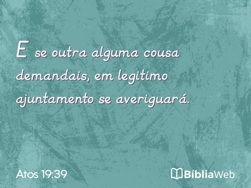 Atos 19:39 em imagem para compartilhar